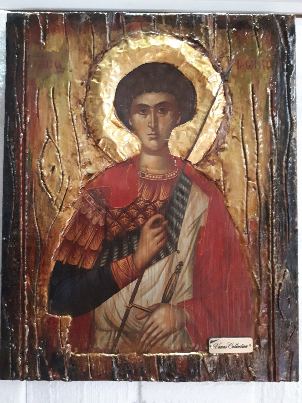 Saint St George Georgios Icon-Greek Orthodox Icon-Antique Style Icons - Vanas Collection