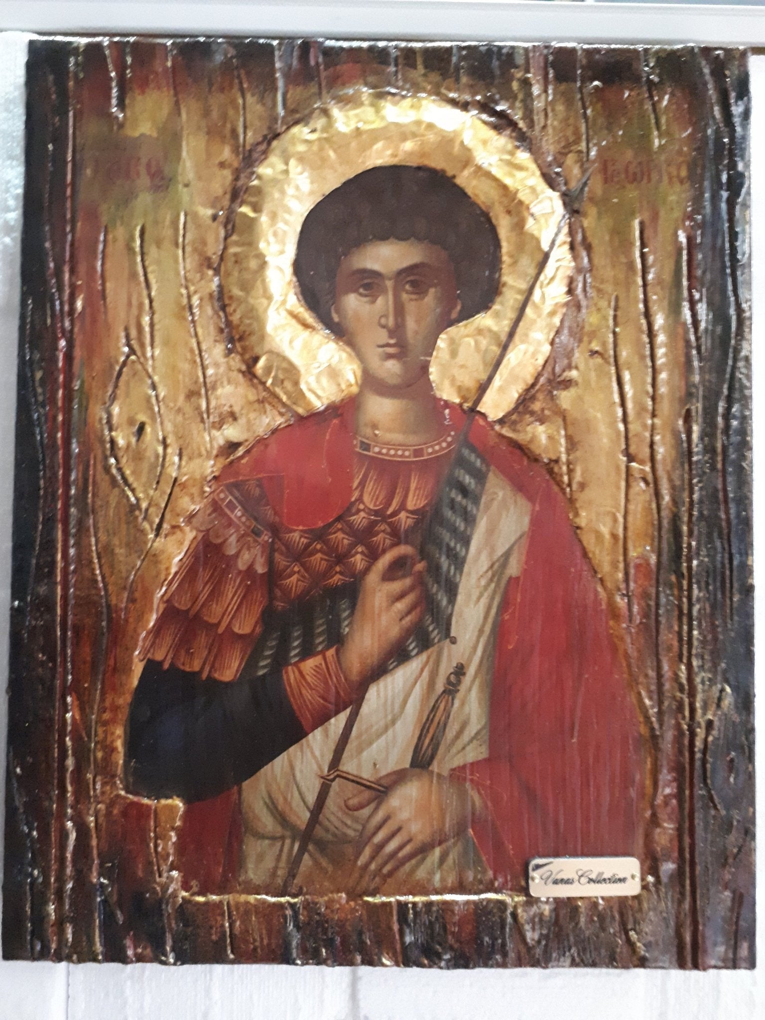 Saint St George Georgios Icon-Greek Orthodox Icon-Antique Style Icons - Vanas Collection
