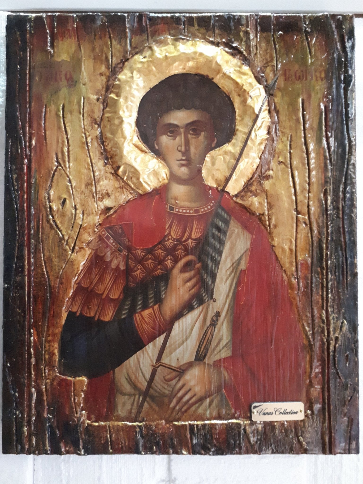 Saint St George Georgios Icon-Greek Orthodox Icon-Antique Style Icons - Vanas Collection