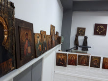 Laden Sie das Bild in den Galerie-Viewer, Saint St. George Icon- Handmade Greek Orthodox Byzantine Antique Style Icons - Vanas Collection