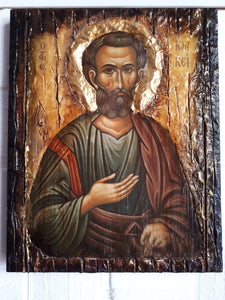 Saint St. Ioakeim Joachim Wooden Icon-Greek Christian Orthodox Catholic Icons - Vanas Collection