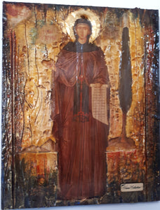 Saint St Irene Irini Chrysovalantou Full body Icon- Greek Orthodox Christian Icons - Vanas Collection
