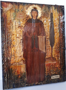 Saint St Irene Irini Chrysovalantou Full body Icon- Greek Orthodox Christian Icons - Vanas Collection