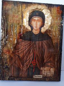 Saint St Irene Irini Chrysovalantou Icon-Greek Orthodox Christian Antique Style Icons - Vanas Collection
