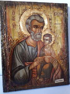 Saint St Joseph Iosif Icon-Greek Russian Byzantine Orthodox Icons - Vanas Collection