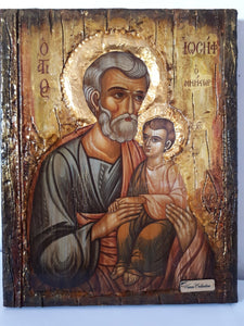 Saint St Joseph Iosif Icon-Greek Russian Byzantine Orthodox Icons - Vanas Collection