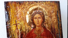 Load image into Gallery viewer, Saint St. Kalliopi - Kalliope the Martyr Icon - Greek Russian Orthodox Rare Icon - Vanas Collection