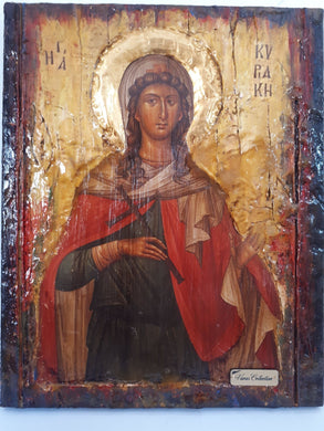Saint St. Kyriaki of Nicomedia - Greek Byzantine Antique Style Handmade Icons - Vanas Collection
