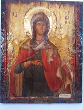 Load image into Gallery viewer, Saint St. Kyriaki of Nicomedia - Greek Byzantine Antique Style Handmade Icons - Vanas Collection