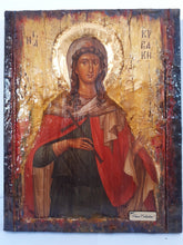 Load image into Gallery viewer, Saint St. Kyriaki of Nicomedia - Greek Byzantine Antique Style Handmade Icons - Vanas Collection