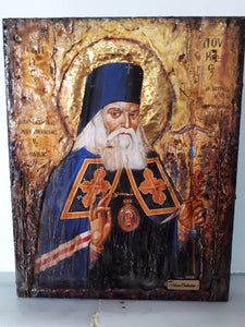 Saint St Luke Lukas Handmade Christian Icon-Orthodox Byzantine Religious Icons - Vanas Collection
