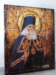 Saint St Luke Lukas Handmade Christian Icon-Orthodox Byzantine Religious Icons - Vanas Collection