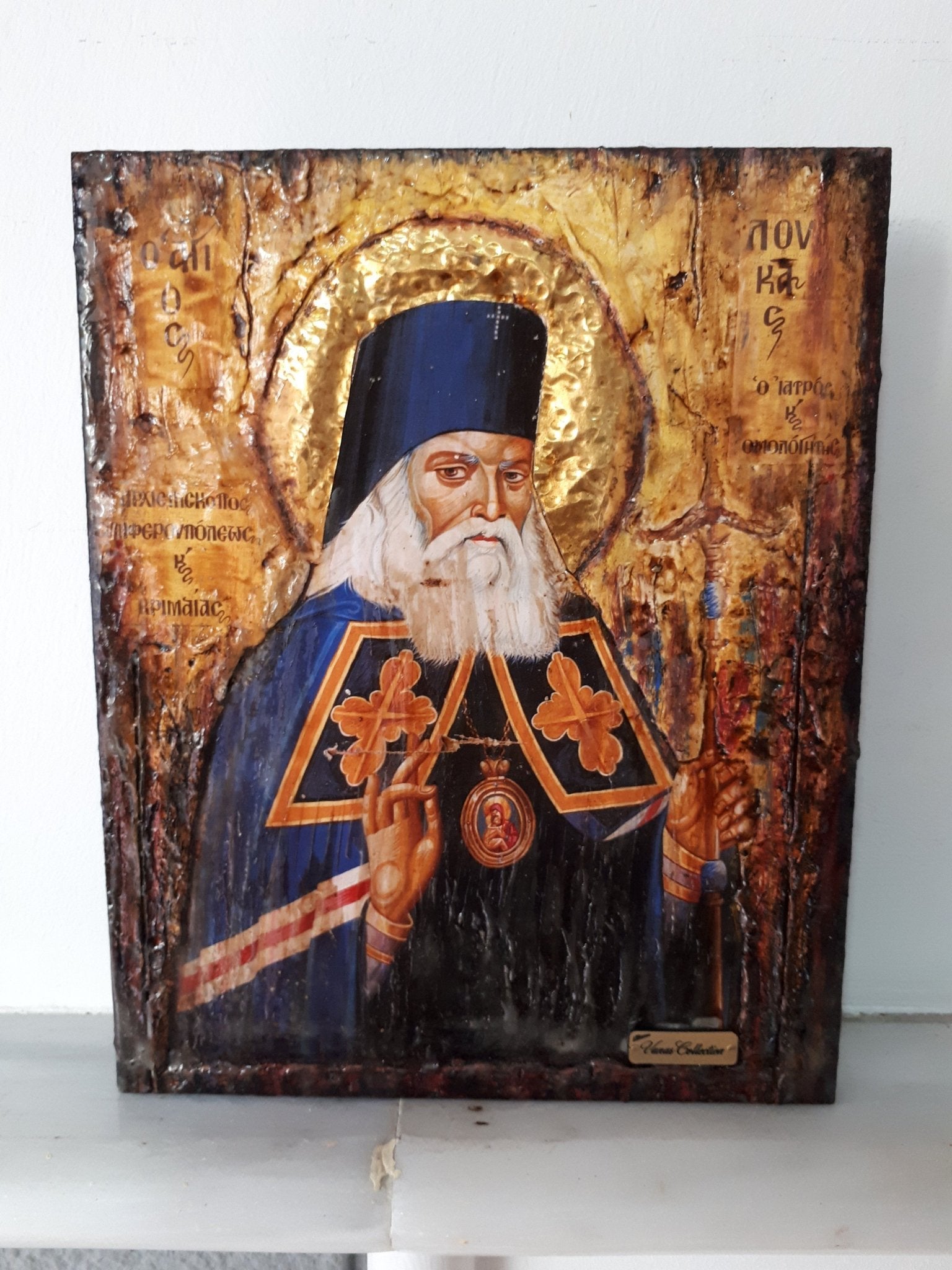 Saint St Luke Lukas Handmade Christian Icon-Orthodox Byzantine Religious Icons - Vanas Collection