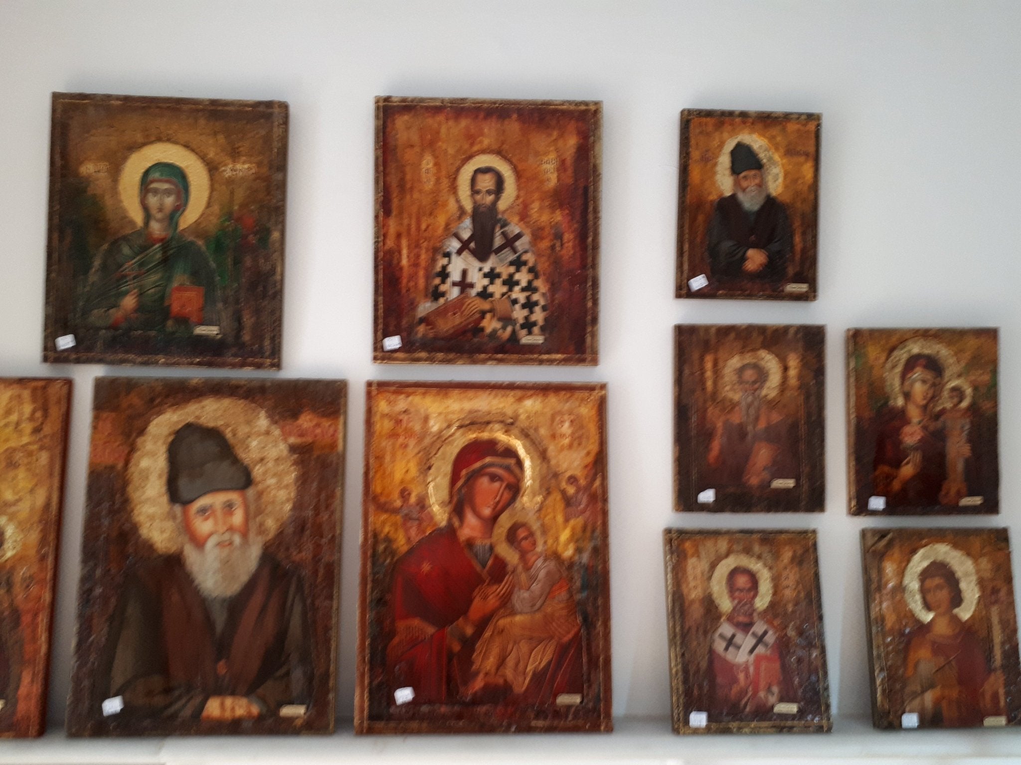 Saint St Luke Lukas Handmade Christian Icon-Orthodox Byzantine Religious Icons - Vanas Collection
