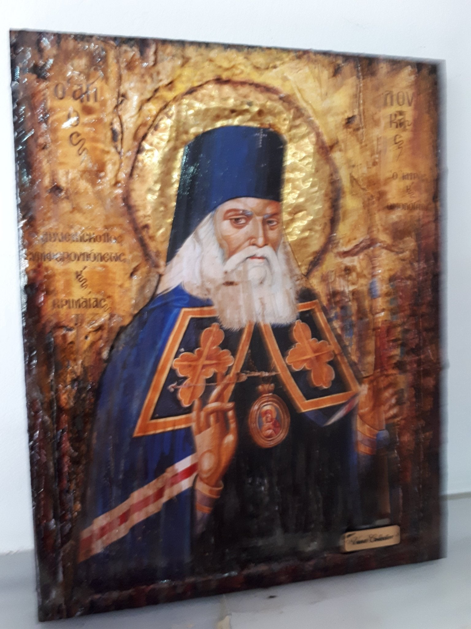 Saint St Luke Lukas Handmade Christian Icon-Orthodox Byzantine Religious Icons - Vanas Collection