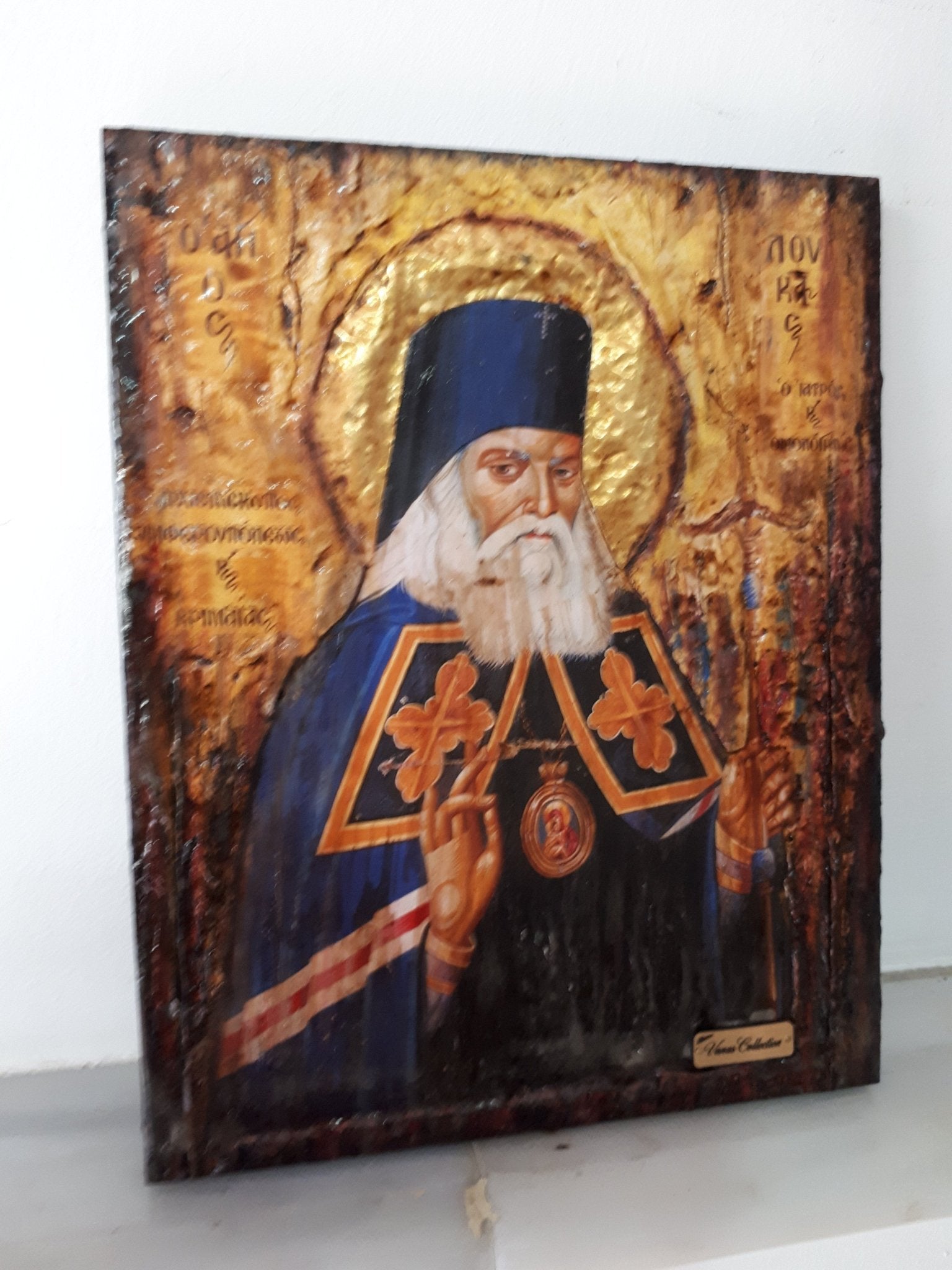 Saint St Luke Lukas Handmade Christian Icon-Orthodox Byzantine Religious Icons - Vanas Collection