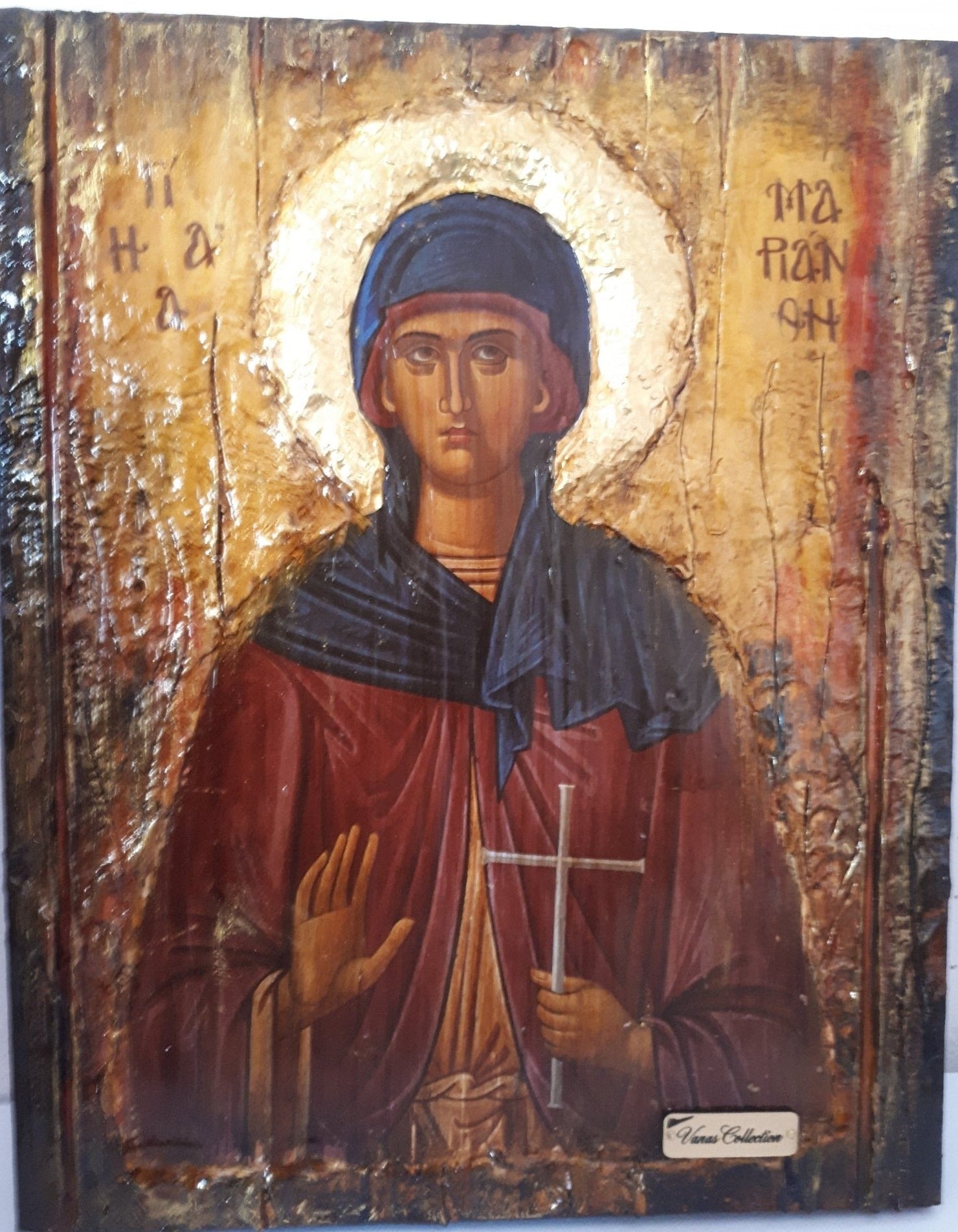 Saint St Marianthi Marianthe Icon-Greek Byzantine Christian Icons - Vanas Collection