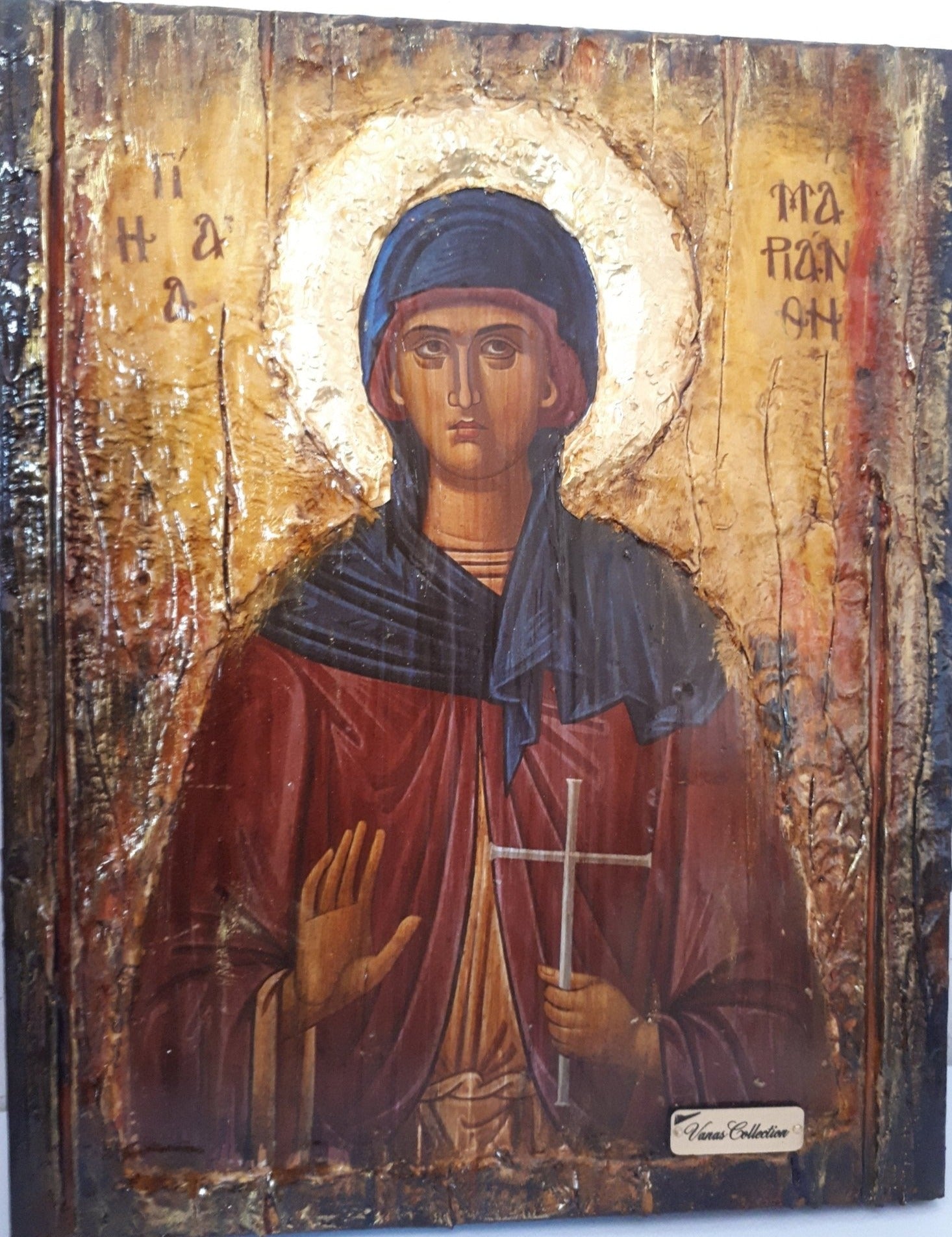 Saint St Marianthi Marianthe Icon-Greek Byzantine Christian Icons - Vanas Collection