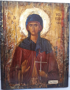 Saint St Marianthi Marianthe Icon-Greek Byzantine Christian Icons - Vanas Collection