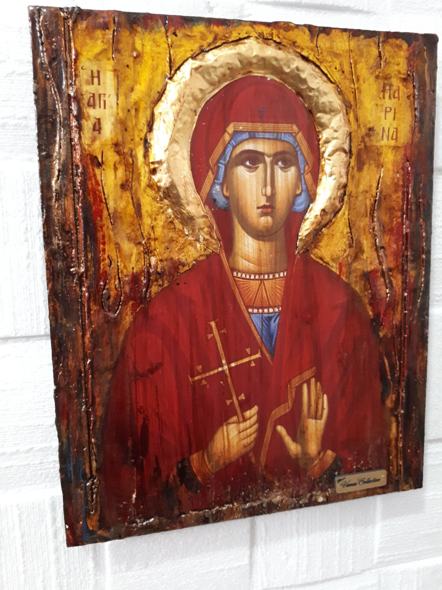 Saint St. Marina the Great Martyr Icon - Greek Russian Orthodox Byzantine Icons - Vanas Collection