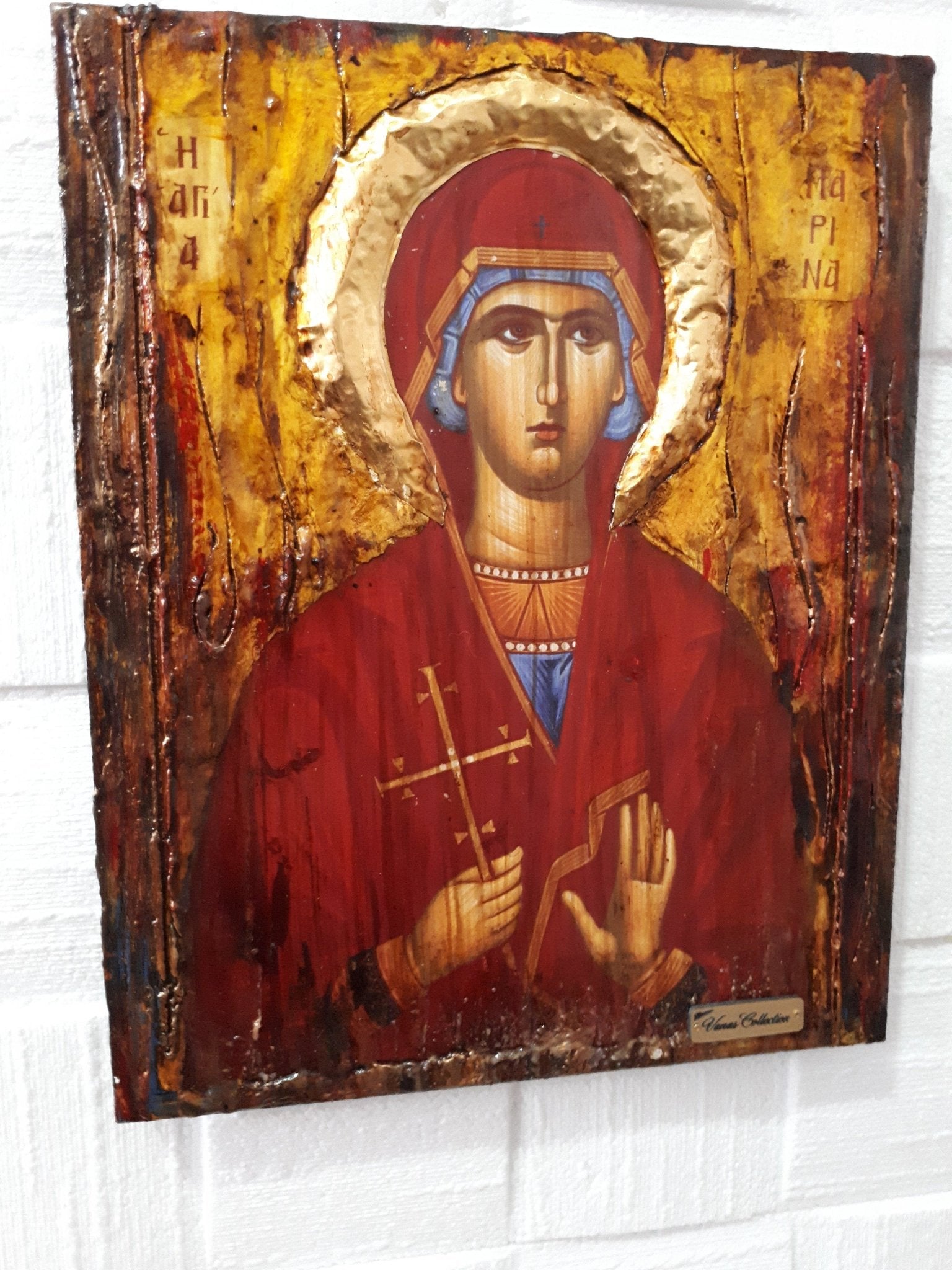 Saint St. Marina the Great Martyr Icon - Greek Russian Orthodox Byzantine Icons - Vanas Collection