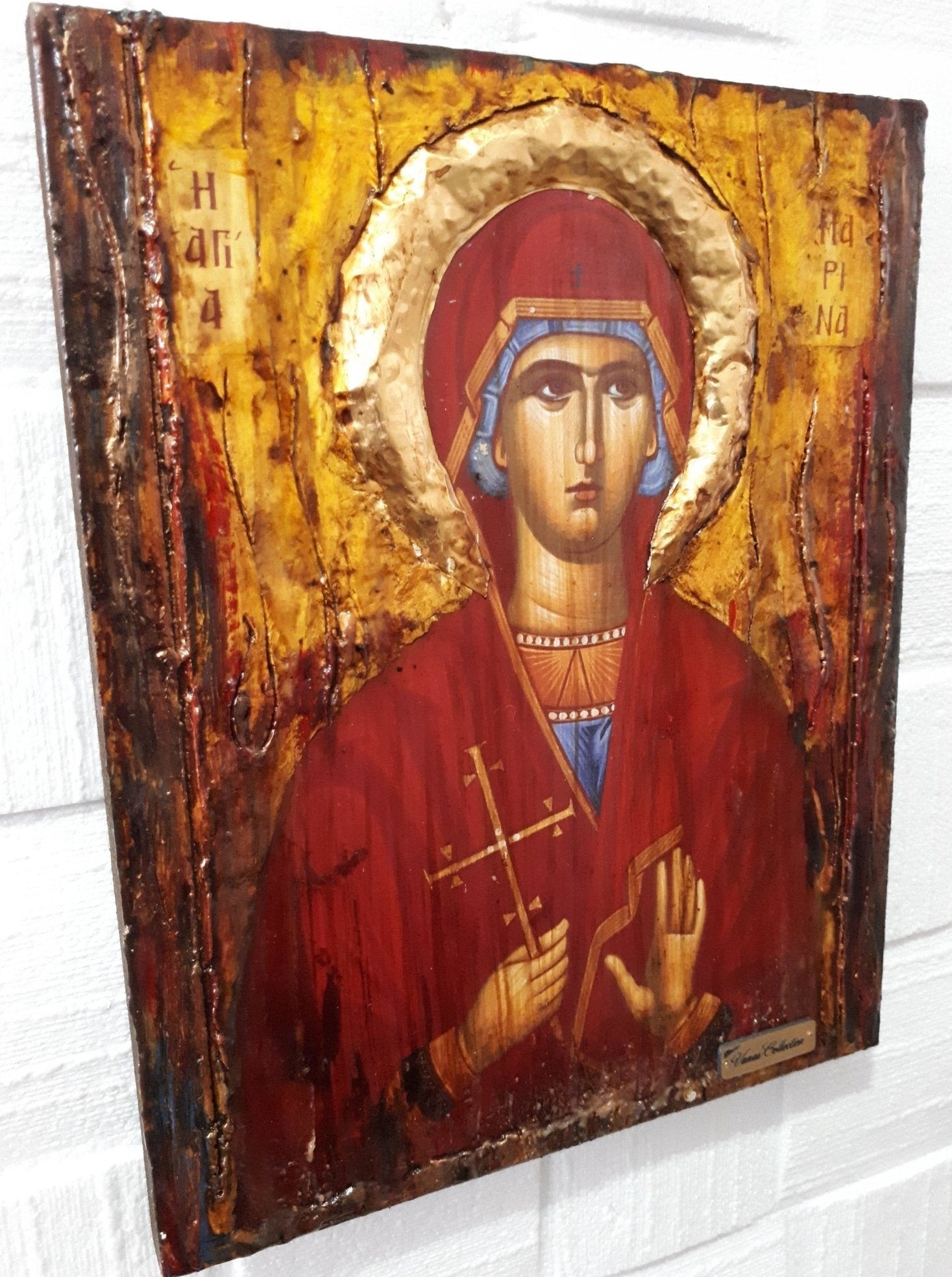Saint St. Marina the Great Martyr Icon - Greek Russian Orthodox Byzantine Icons - Vanas Collection