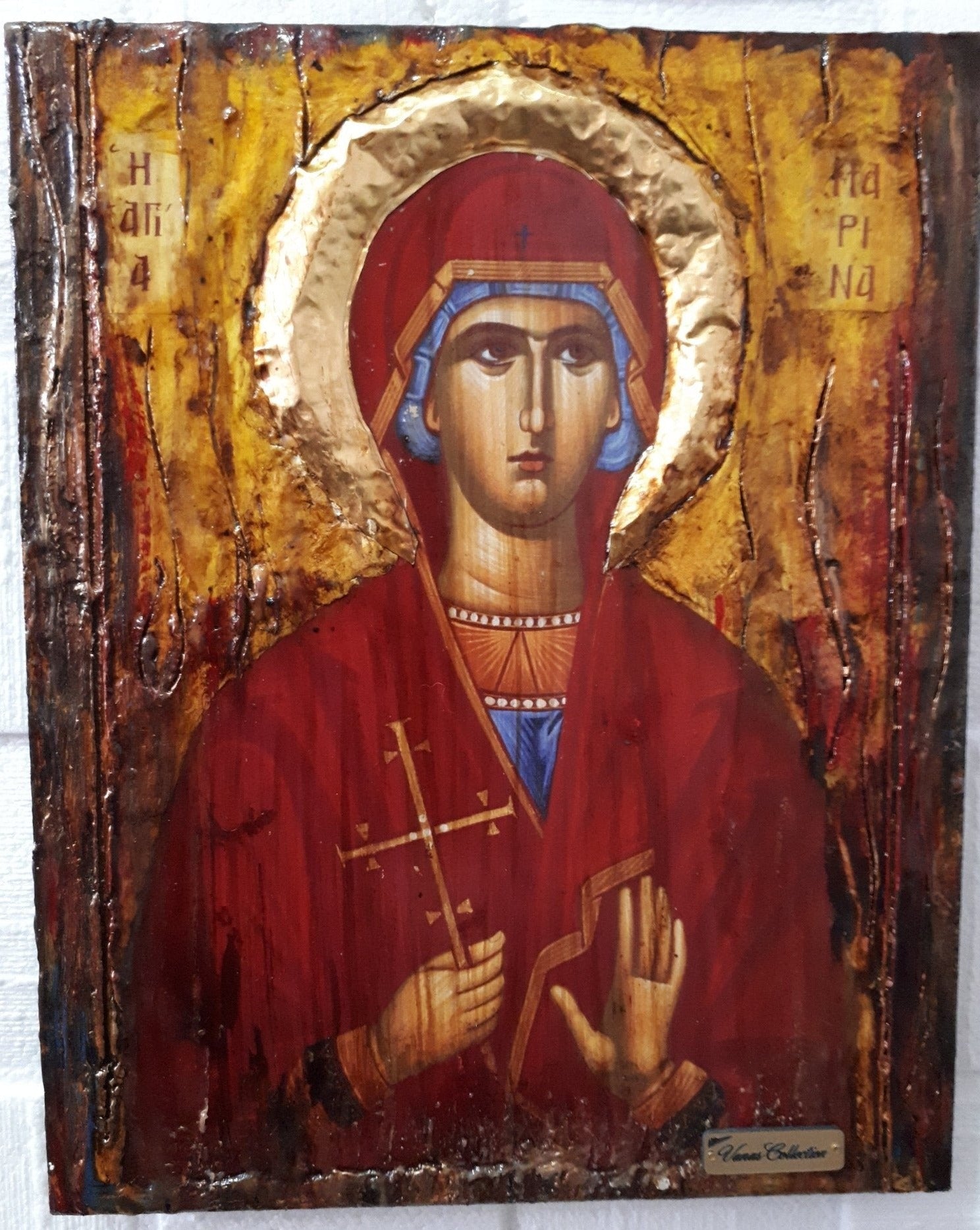 Saint St. Marina the Great Martyr Icon - Greek Russian Orthodox Byzantine Icons - Vanas Collection