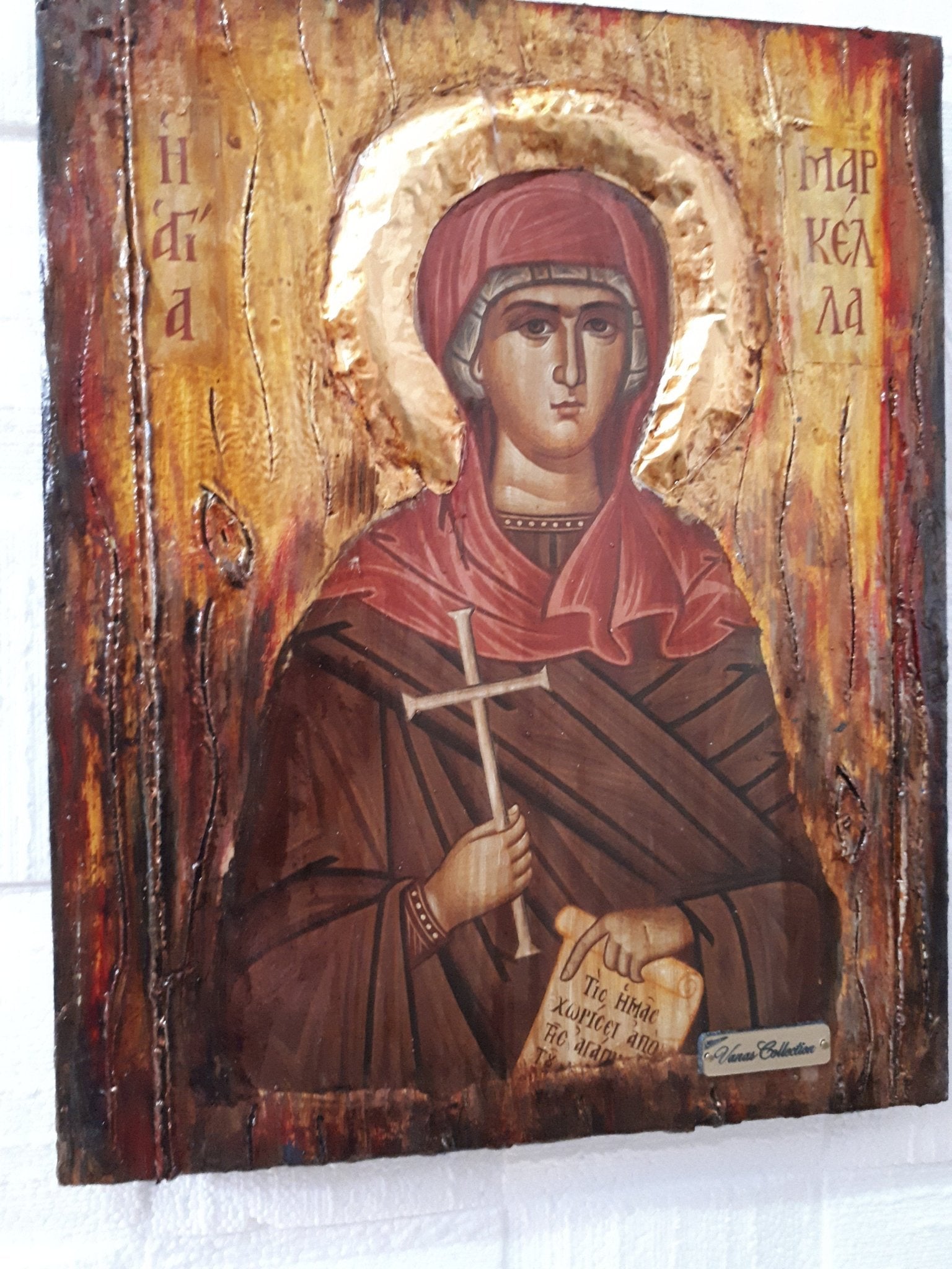 Saint St. Markella Icon - Greek Russian Orthodox Byzantine Icons-Antique Style - Vanas Collection
