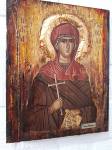 Saint St. Markella Icon - Greek Russian Orthodox Byzantine Icons-Antique Style - Vanas Collection