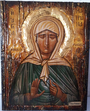 Load image into Gallery viewer, Saint St Matrona of Moscow Russian Orthodox Icon - Greek Handmade Icons - Vanas Collection