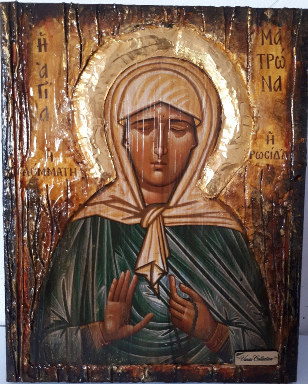 Saint St Matrona of Moscow Russian Orthodox Icon - Greek Handmade Icons - Vanas Collection
