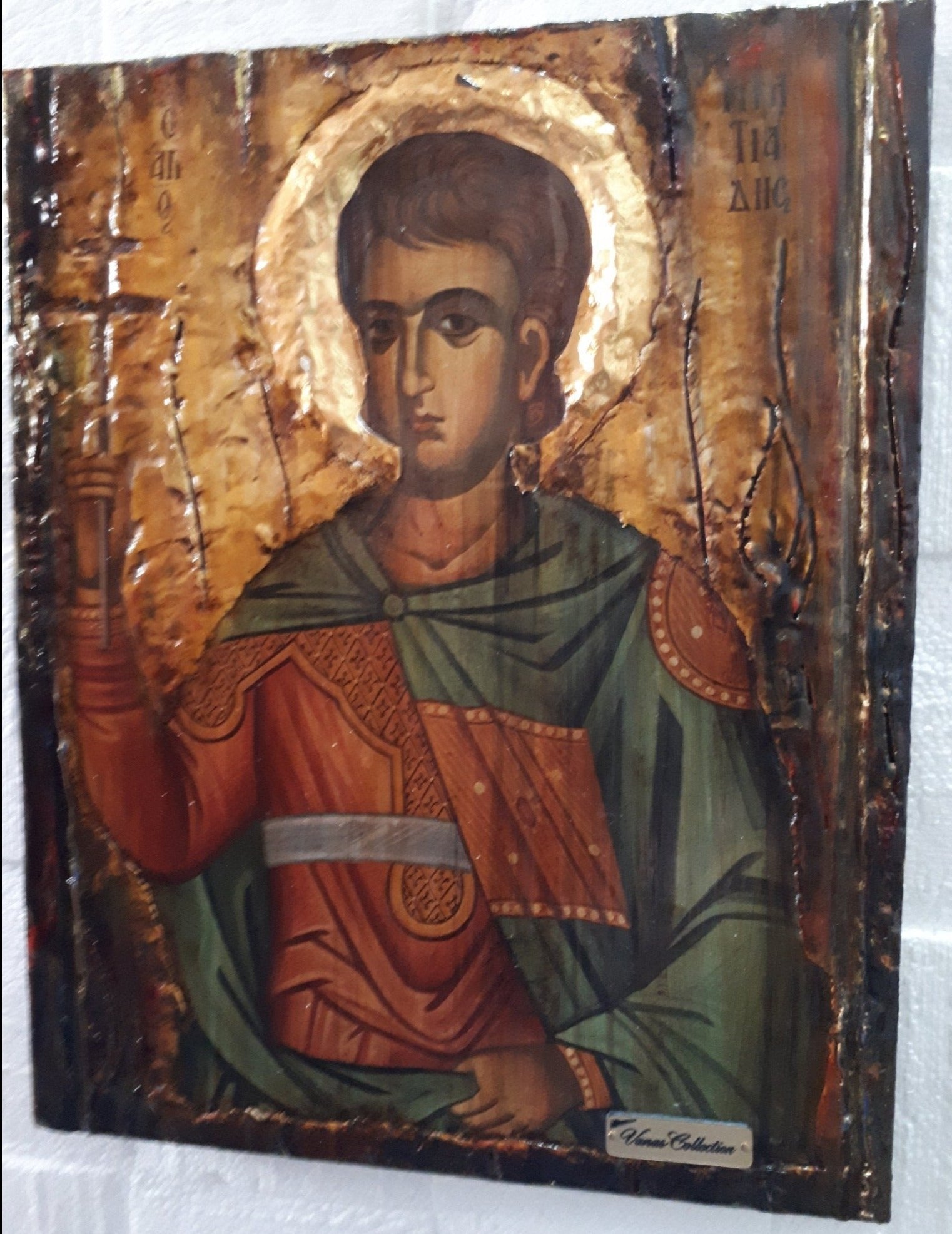 Saint St Miltiadis Icon-Greek Orthodox Byzantine Religious Handmade Gift Icons - Vanas Collection