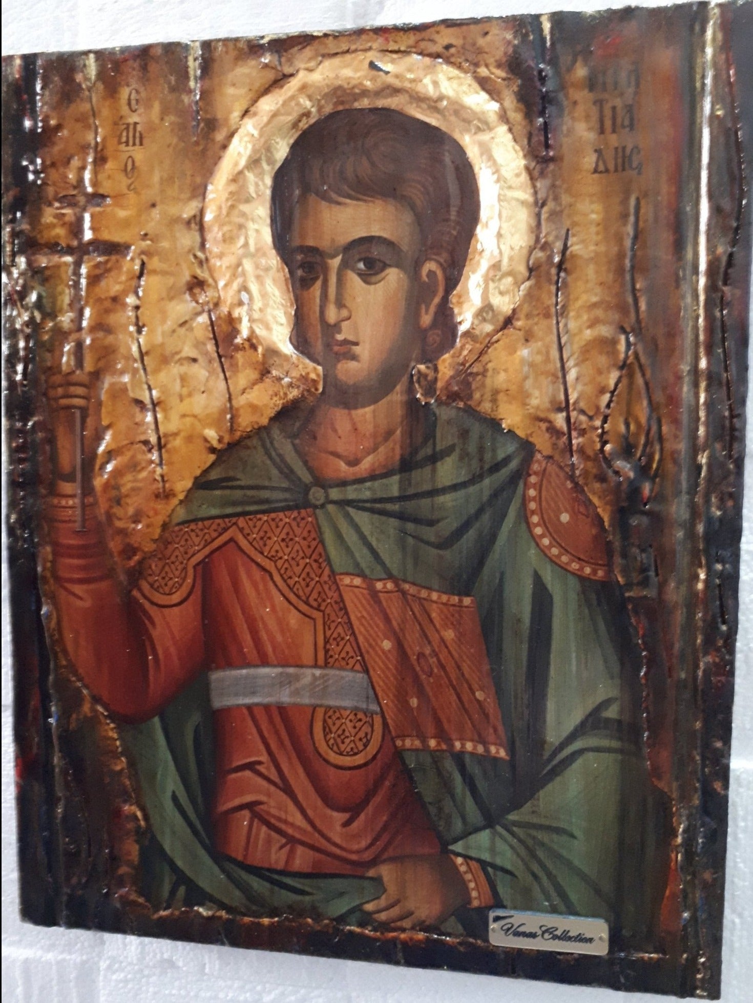 Saint St Miltiadis Icon-Greek Orthodox Byzantine Religious Handmade Gift Icons - Vanas Collection