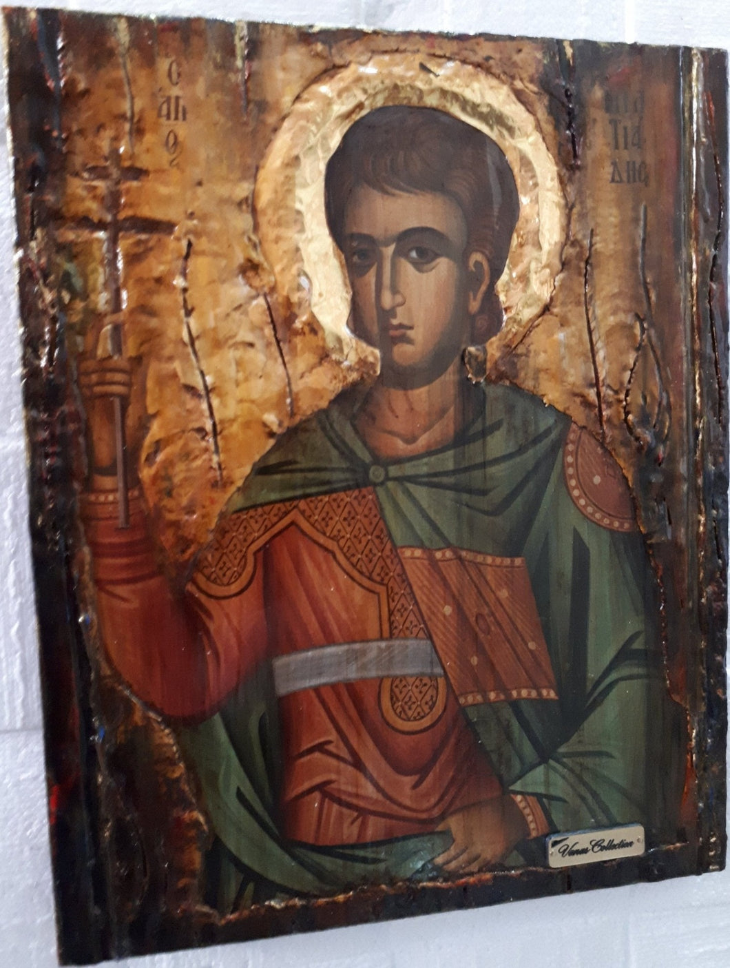 Saint St Miltiadis Icon-Greek Orthodox Byzantine Religious Handmade Gift Icons - Vanas Collection