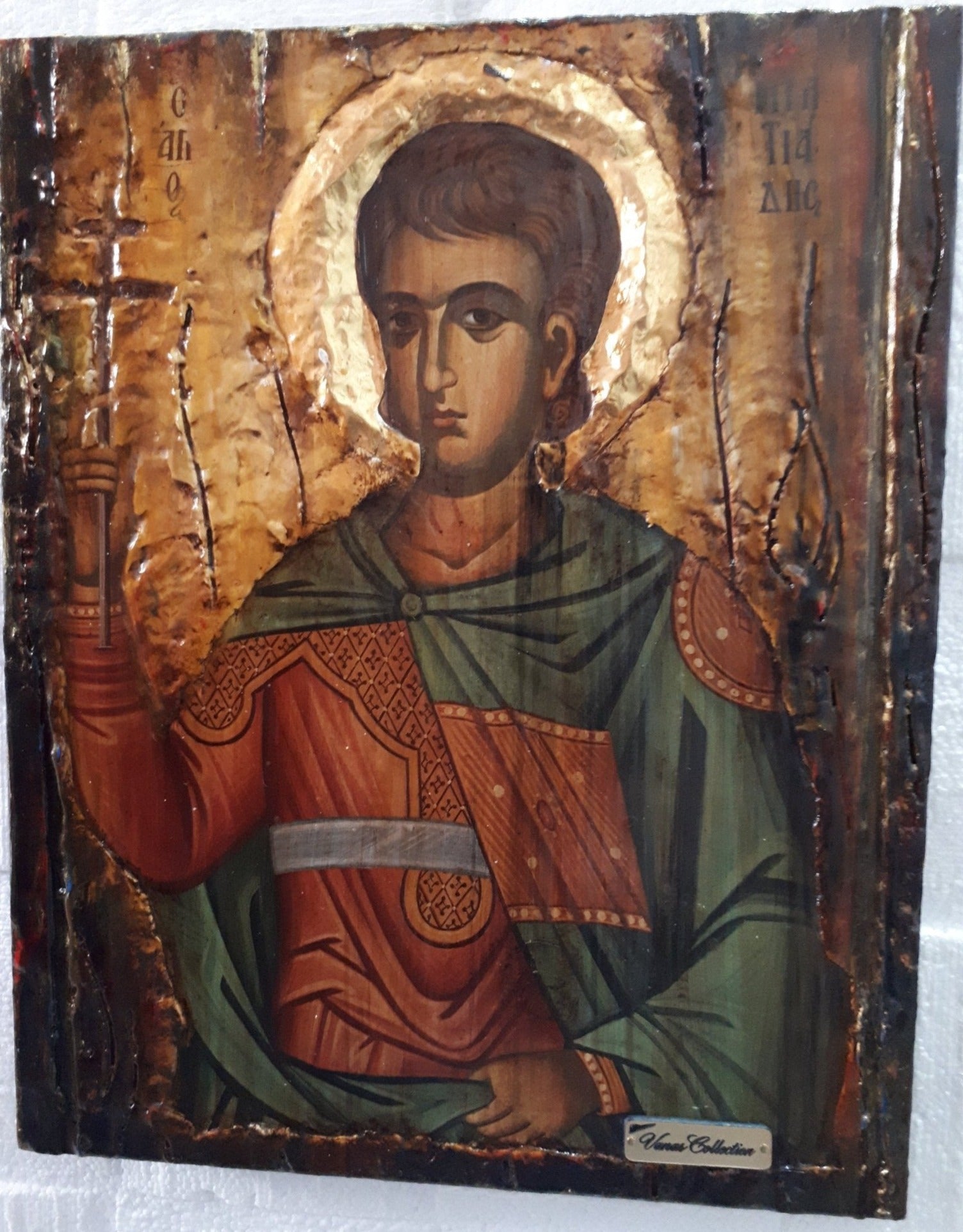 Saint St Miltiadis Icon-Greek Orthodox Byzantine Religious Handmade Gift Icons - Vanas Collection