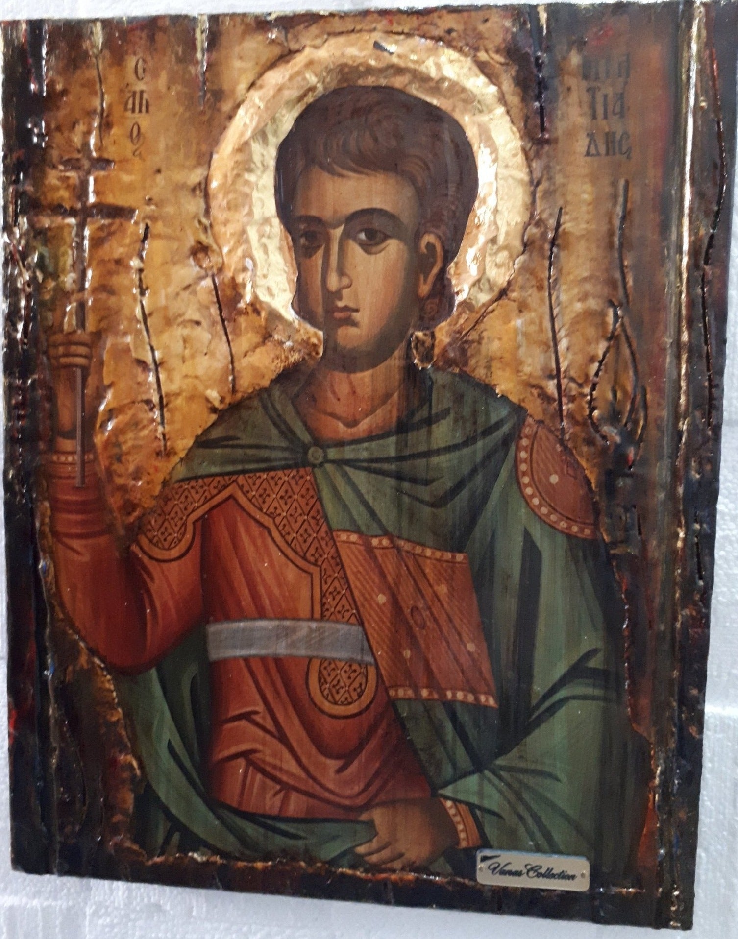 Saint St Miltiadis Icon-Greek Orthodox Byzantine Religious Handmade Gift Icons - Vanas Collection