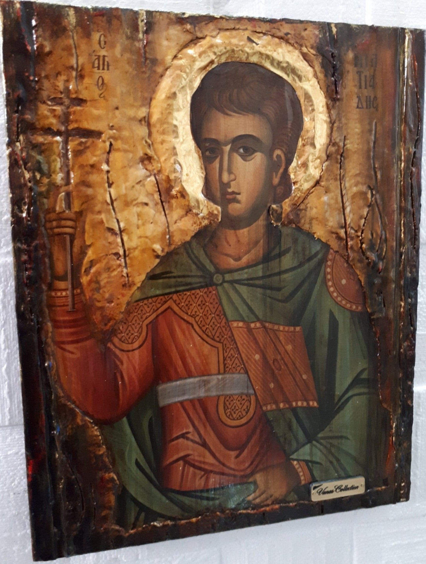 Saint St Miltiadis Icon-Greek Orthodox Byzantine Religious Handmade Gift Icons - Vanas Collection