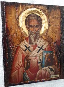 Saint St Myron Miron Bishop of Crete Rare Christianity Greek Orthodox Icons - Vanas Collection