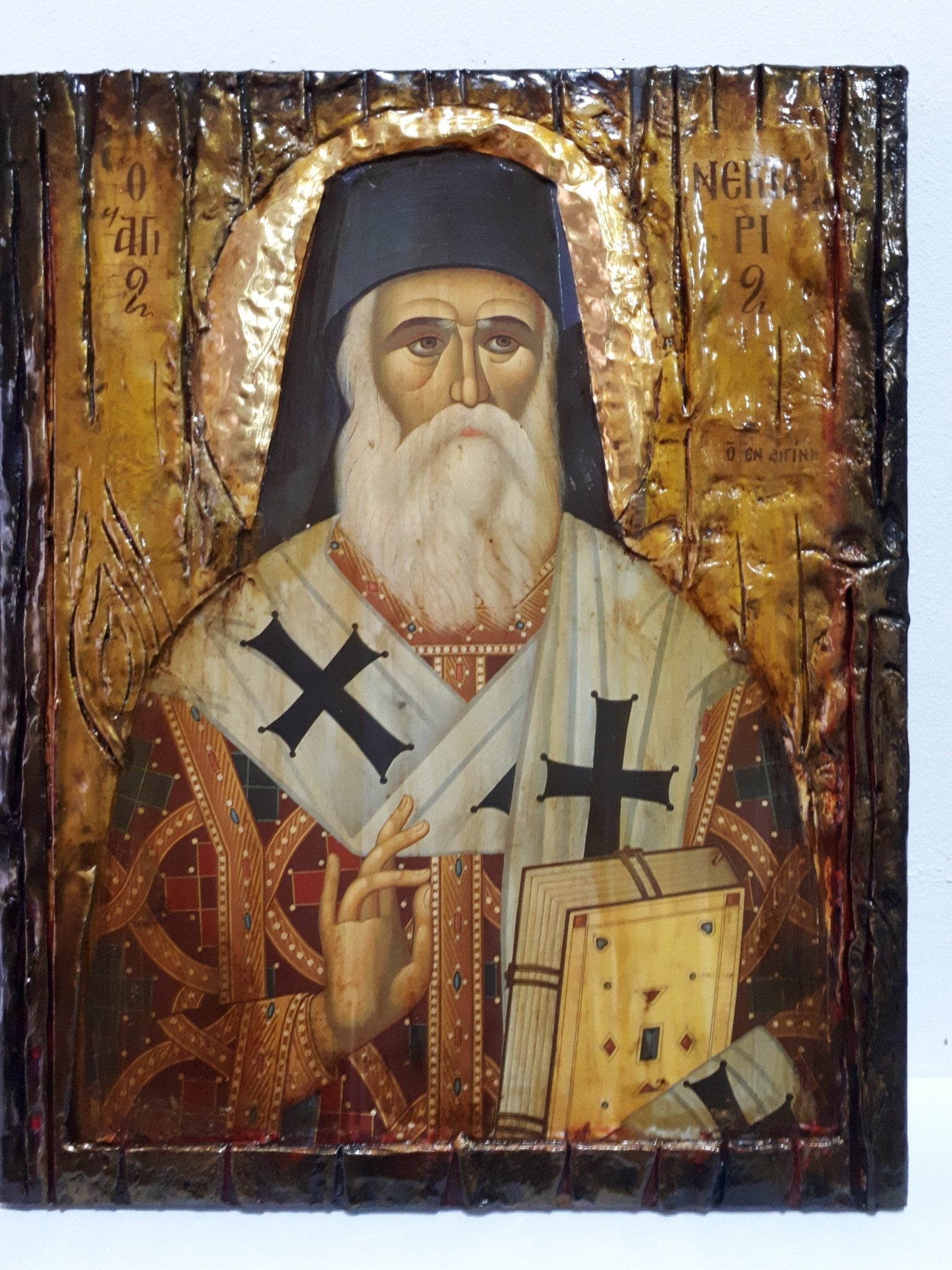 Saint St. Nectarios Nektarios of Aegina Island - Orthodox Greek Byzantine Icons - Vanas Collection