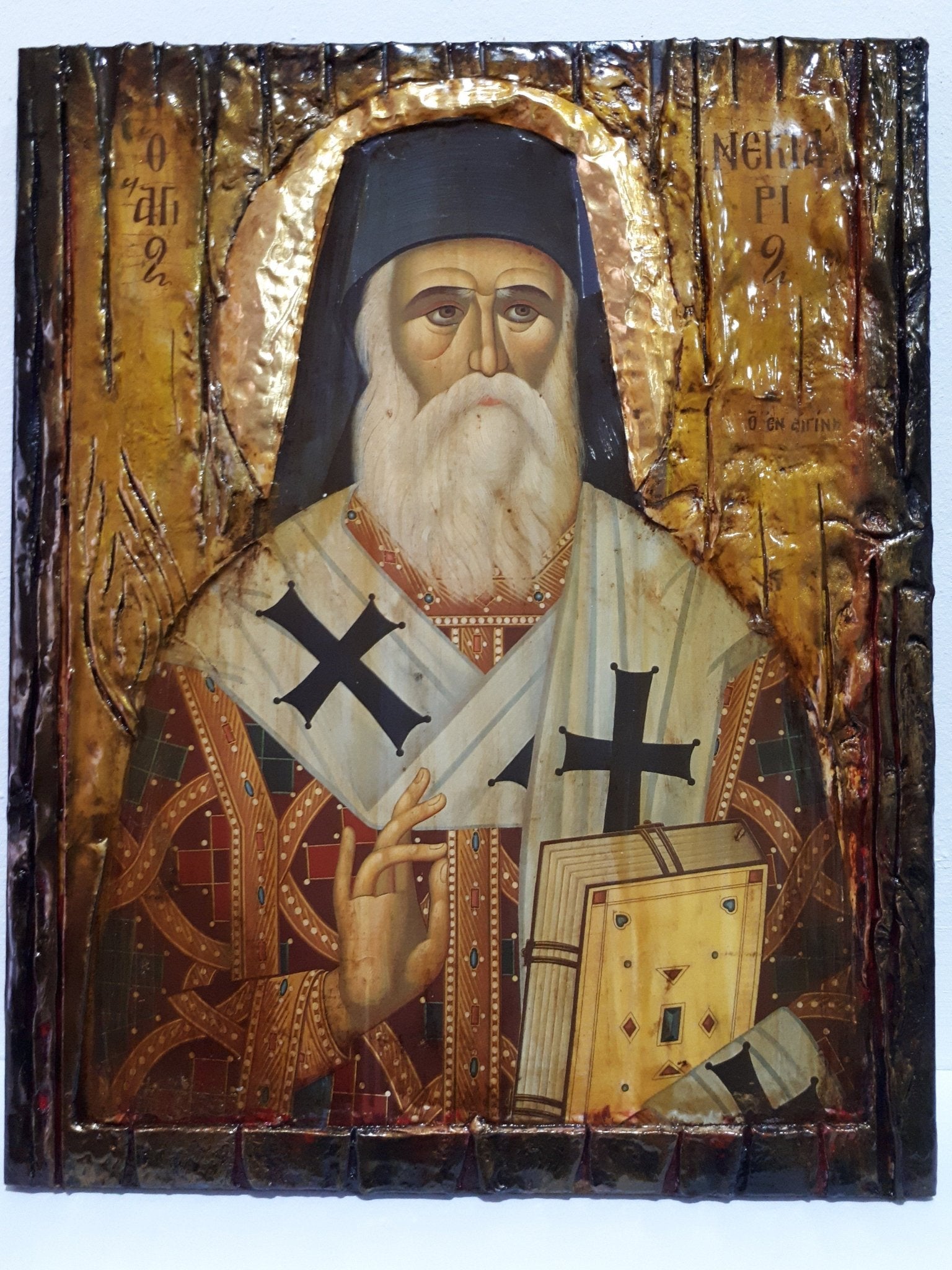 Saint St. Nectarios Nektarios of Aegina Island - Orthodox Greek Byzantine Icons - Vanas Collection