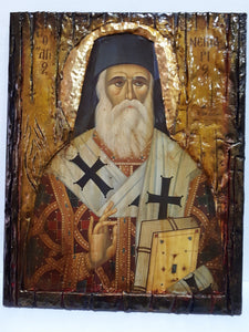 Saint St. Nectarios Nektarios of Aegina Island - Orthodox Greek Byzantine Icons - Vanas Collection