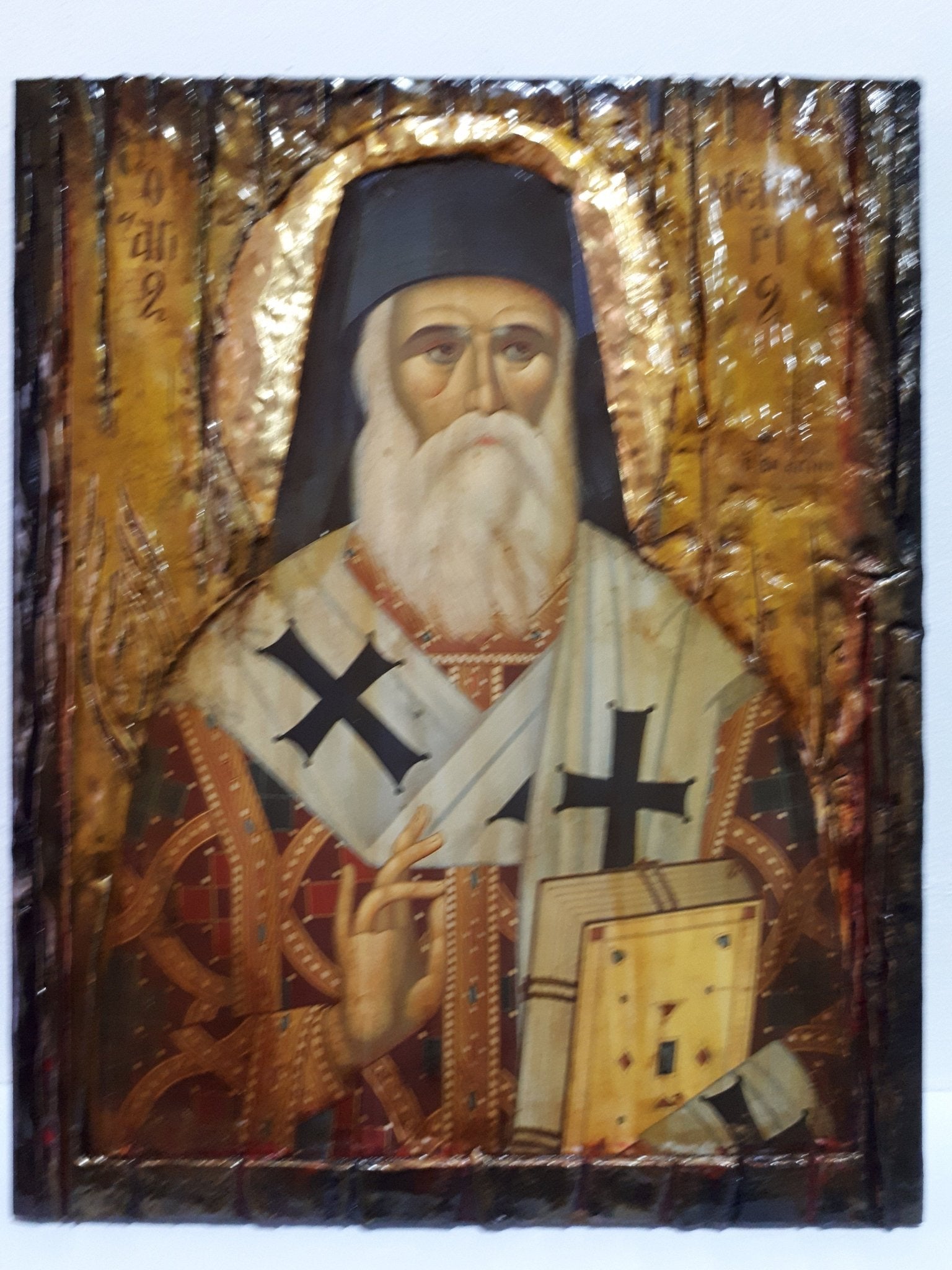 Saint St. Nectarios Nektarios of Aegina Island - Orthodox Greek Byzantine Icons - Vanas Collection