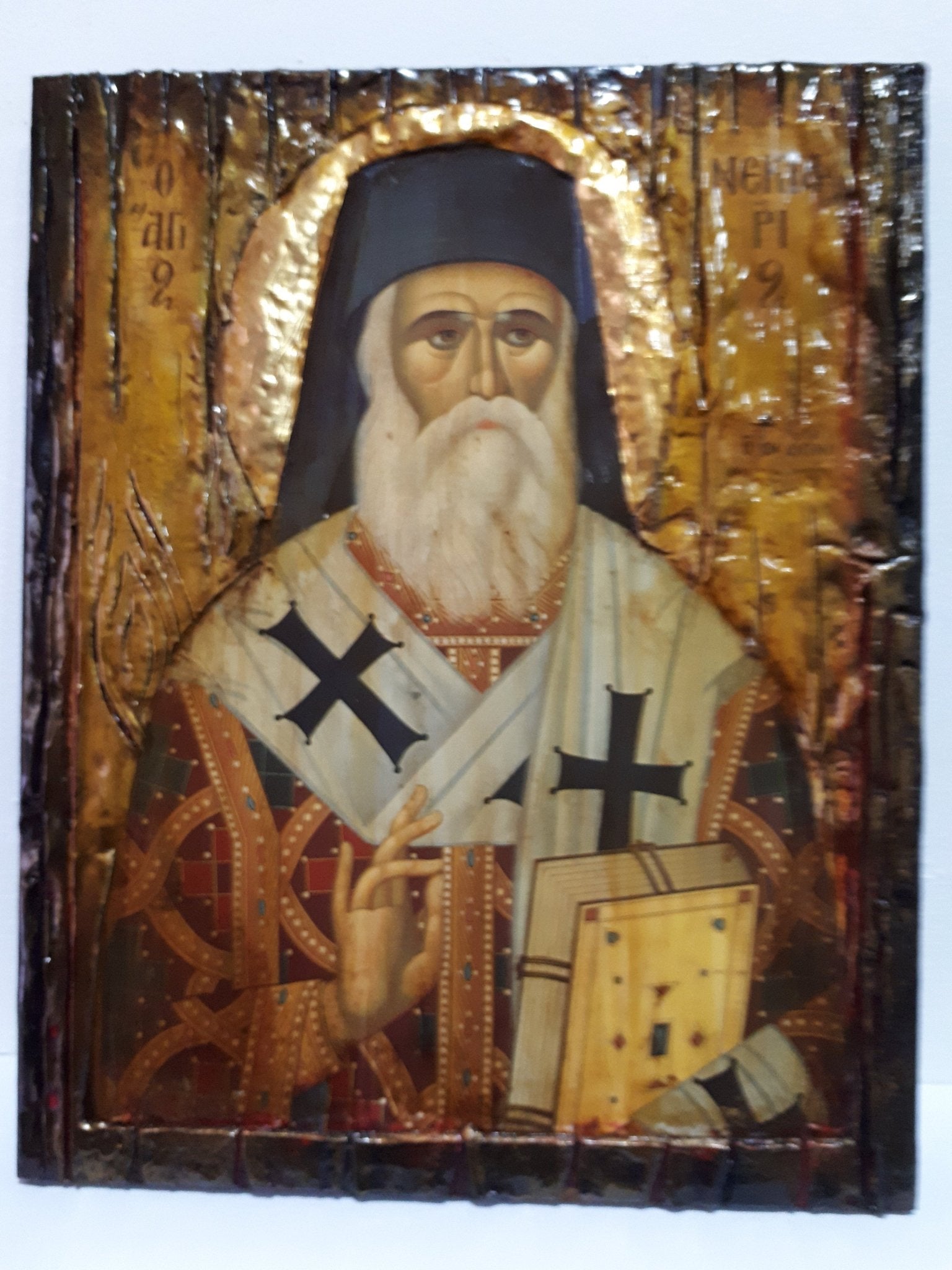 Saint St. Nectarios Nektarios of Aegina Island - Orthodox Greek Byzantine Icons - Vanas Collection