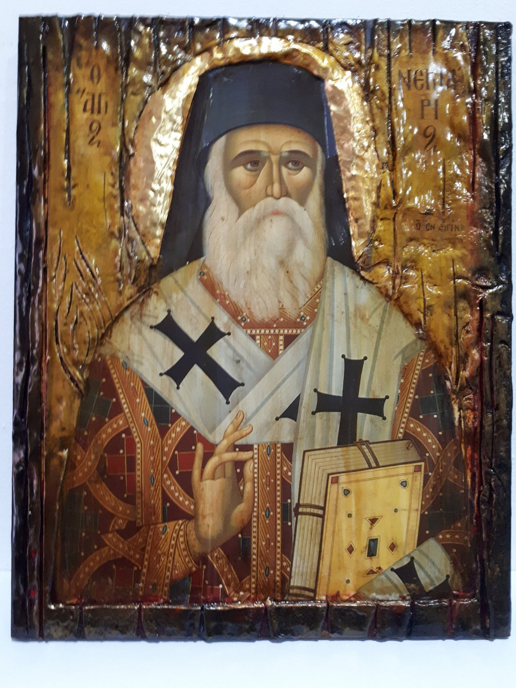 Saint St. Nectarios Nektarios of Aegina Island - Orthodox Greek Byzantine Icons - Vanas Collection