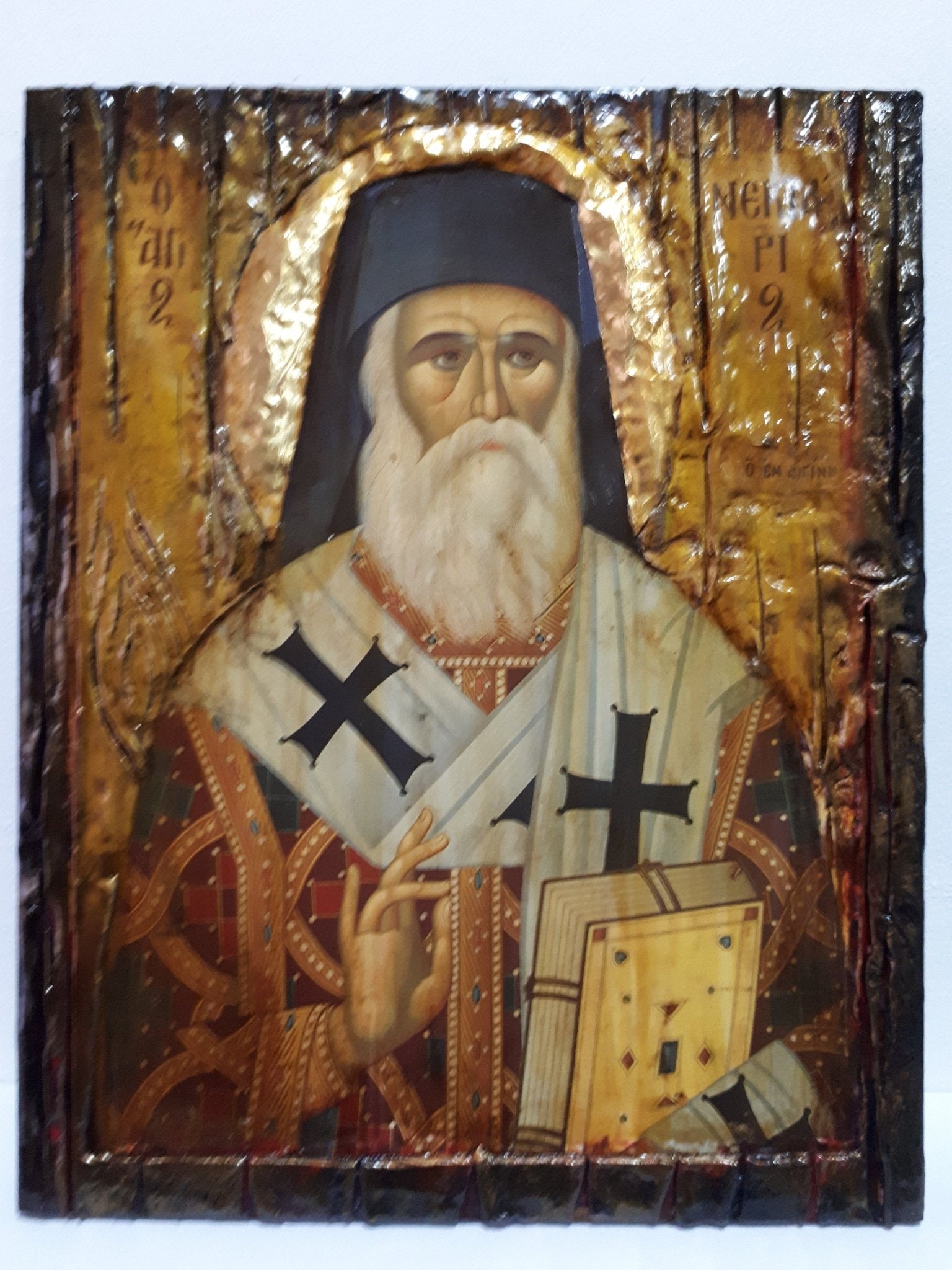 Saint St. Nectarios Nektarios of Aegina Island - Orthodox Greek Byzantine Icons - Vanas Collection