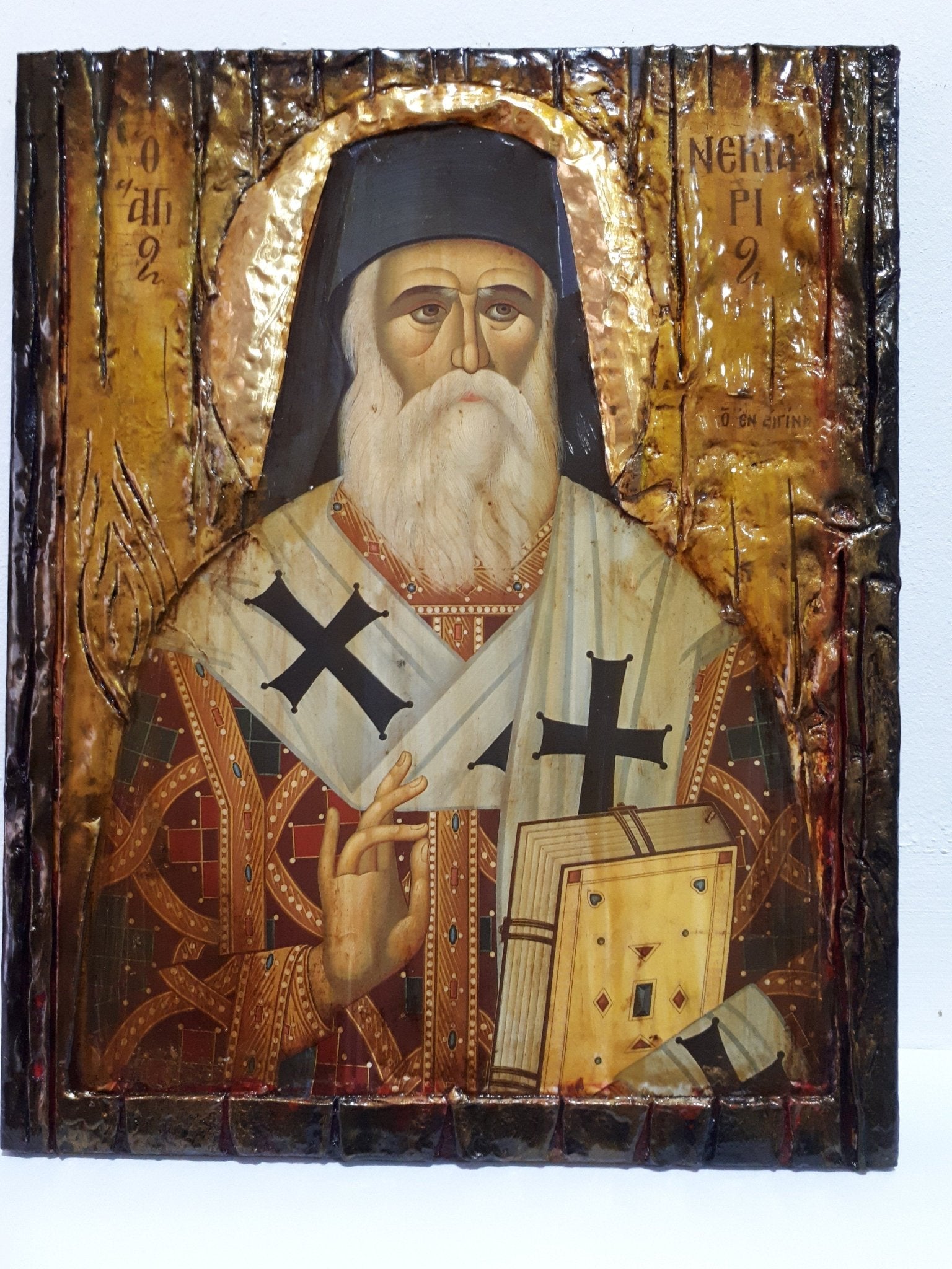 Saint St. Nectarios Nektarios of Aegina Island - Orthodox Greek Byzantine Icons - Vanas Collection