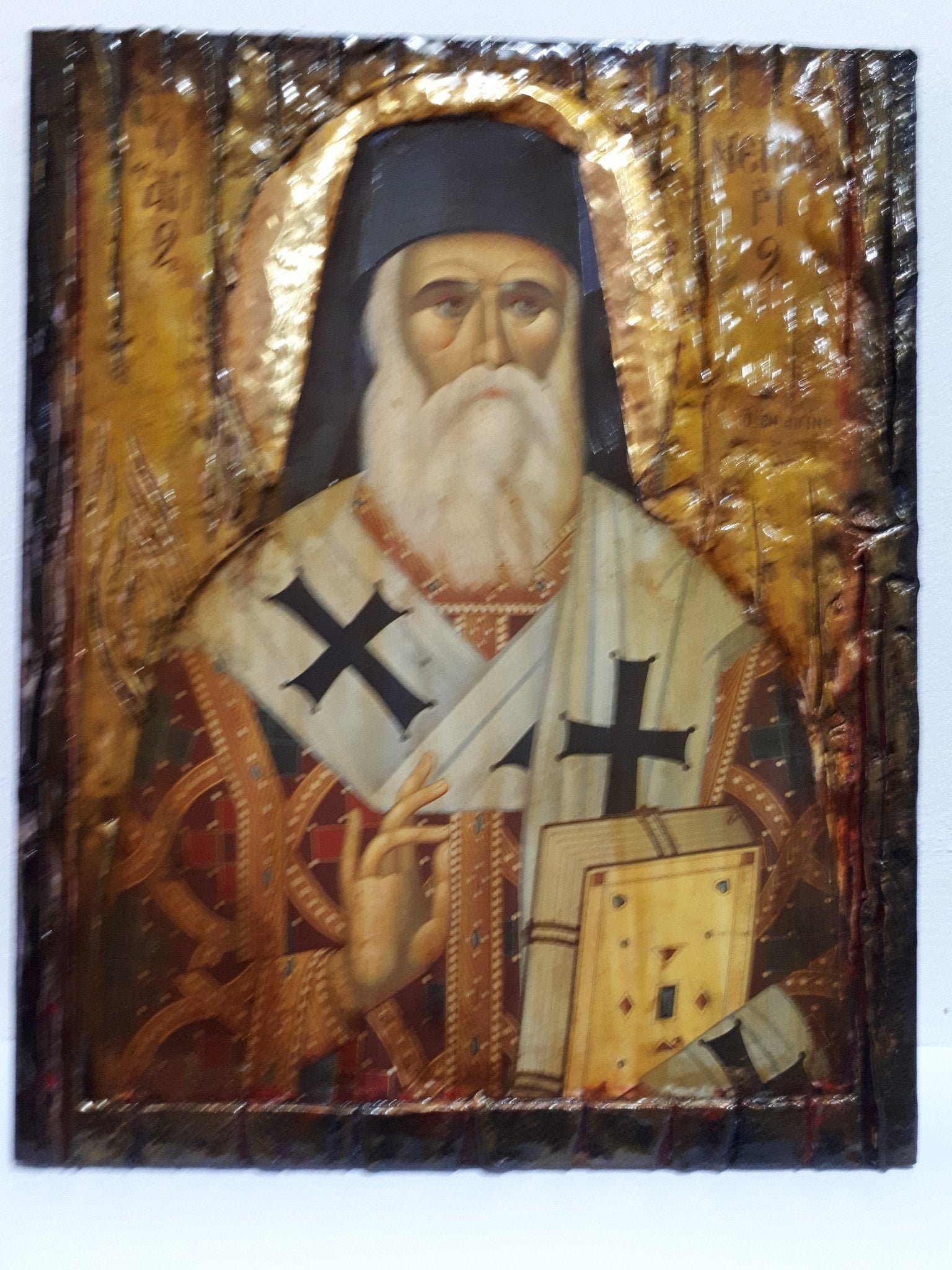 Saint St. Nectarios Nektarios of Aegina Island - Orthodox Greek Byzantine Icons - Vanas Collection