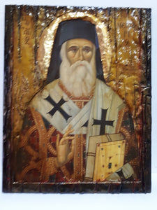 Saint St. Nectarios Nektarios of Aegina Island - Orthodox Greek Byzantine Icons - Vanas Collection