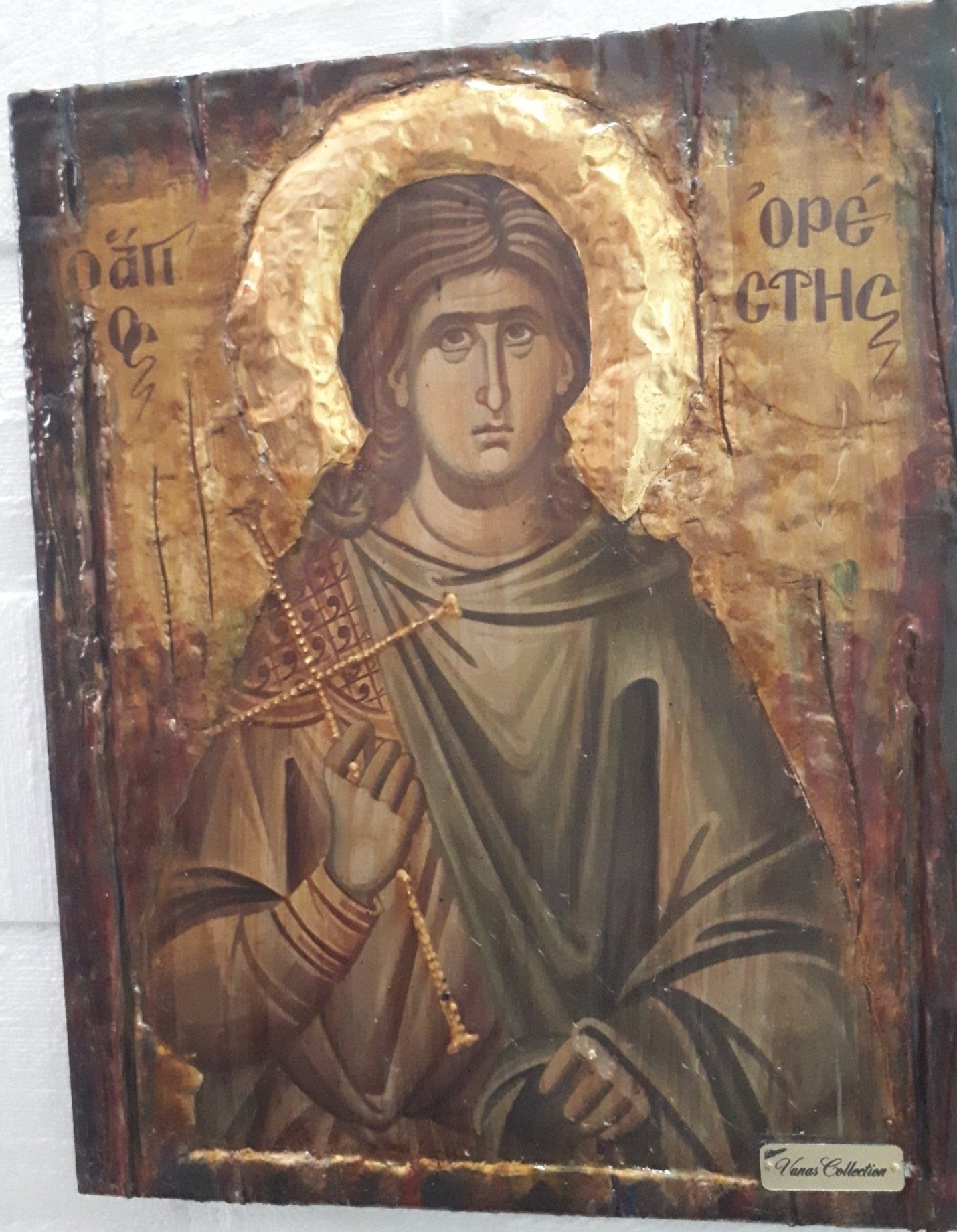 Saint St. Orestes Orestis on Wood Icon-Greek Orthodox Byzantine Icons - Vanas Collection