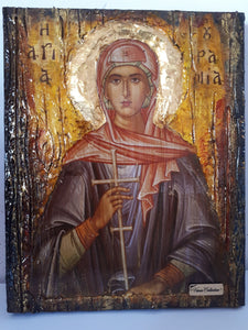 Saint St Ourania Urania Icon-Greek Byzantine Christian Icons - Vanas Collection
